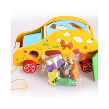 Baby Animals Toy Trailer, Children Wooden Toy