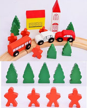 Wood Car Bus Tree Circular Orbit Wooden Toy