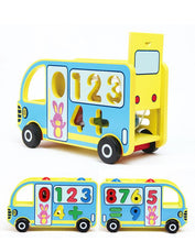 Knock The Ball Digital Bus Wooden Toys Early Learning Toy
