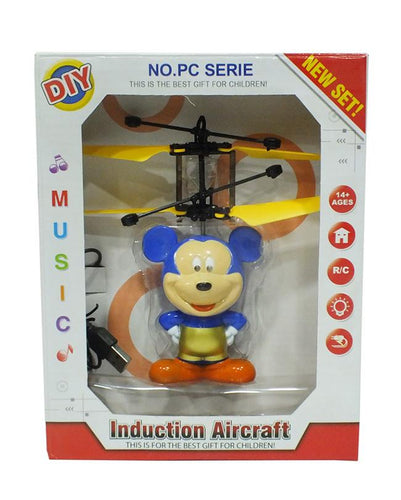 Flying Mickey Mouse Induction Toy With Lights For Kids