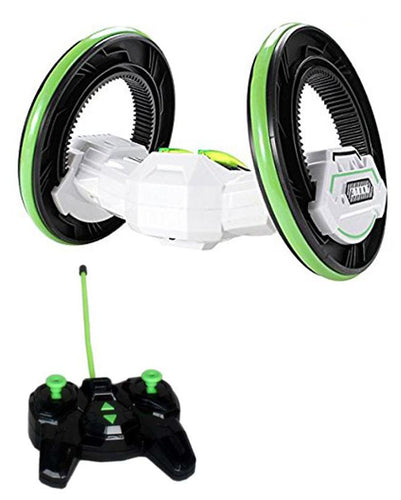 2 Rounds Stunt 360°, Roll to Walk Racing Stunt Car - White