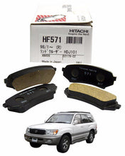 Toyota Grand Cruiser HDJ100 1998 to 2007 - Disc Brake Pads Rear