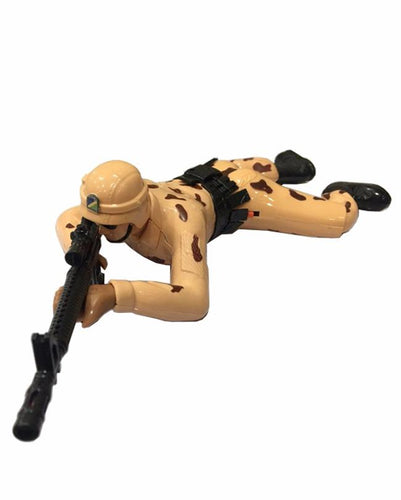 Crawling Army Soldier Battery Operated Toy With Lights & Sounds - Brown