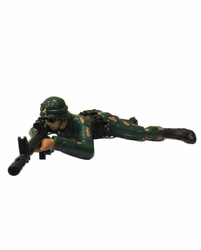 Crawling Army Soldier Battery Operated Toy With Lights & Sounds - Green