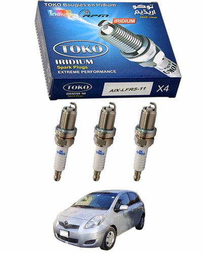 Pack of 3 - Zapple iridium High Performance Spark Plugs For Vitz 2006 to 2012 Ksp90