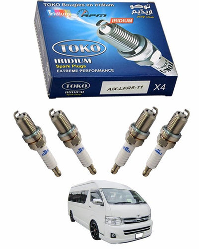 Pack of 4 - Zapple iridium High Performance Spark Plugs For Hiace 2010 Petrol