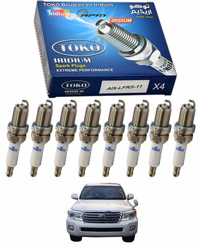 Pack of 8 - Zapple iridium High Performance Spark Plugs For Grand Cruiser 2008 to 2016 Petrol