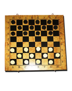 3 in 1 - Chess, Checkers & Backgammon - Black And Brown