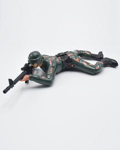 Crawling Army Soldier Battery Operated Toy With Lights & Sounds - Green