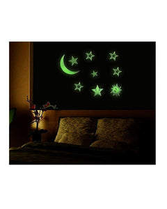 Pack of 5 pieces - Glowing Sun, Moon & Stars