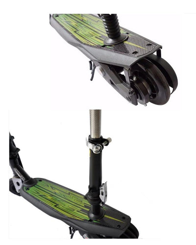 Foldable Charger Electric Scooter With Seat - Black & Green