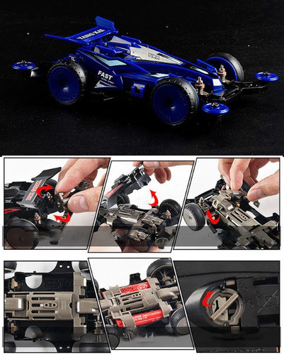 4WD Fast F1 Racing Car Electric Vehicle Toy For Kids - Blue