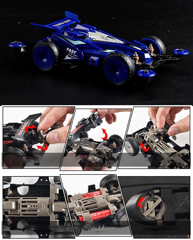 4WD Fast F1 Racing Car Electric Vehicle Toy For Kids - Blue