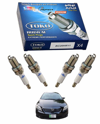 Pack of 4 - Zapple iridium High Performance Spark Plugs For Corolla 2009 to 2014 1600cc