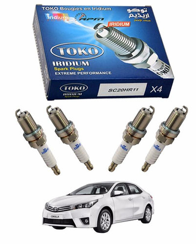 Pack of 4 - Zapple iridium High Performance Spark Plugs For Corolla 2016 - 17 1600cc