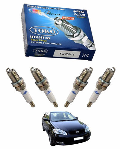 Pack of 4 - Zapple iridium High Performance Spark Plugs For Corolla 2003 to 2008