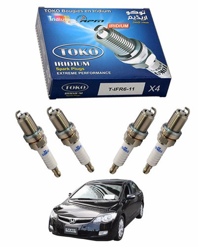 Pack of 4 - Zapple iridium High Performance Spark Plugs For Honda Civic 2006 to 2011