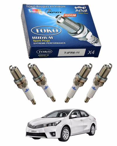 Pack of 4 - Zapple iridium High Performance Spark Plugs For Corolla 2016 - 2017 1300cc
