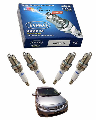 Pack of 4 - Zapple iridium High Performance Spark Plugs For Corolla 2009 to 2014 1800cc