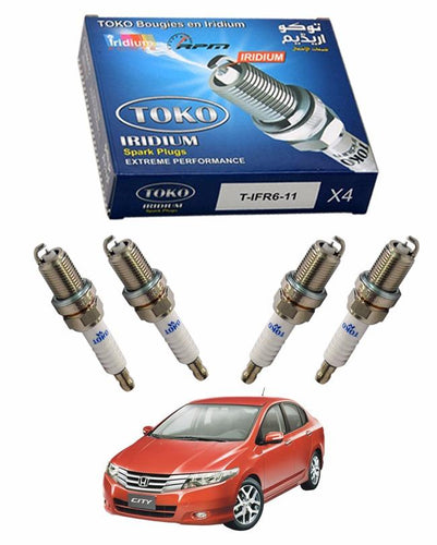 Pack of 4 - Zapple iridium High Performance Spark Plugs For Honda City 2008 to 2017