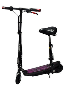 Foldable Charger Electric Scooter With Seat - Black & Pink