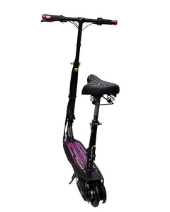 Foldable Charger Electric Scooter With Seat - Black & Pink